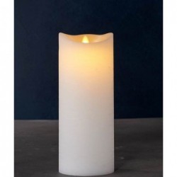 Bougie LED Sara Avent par 4, 12,5cm blanc/argentée