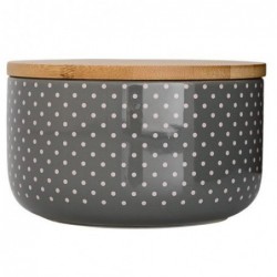Pot cool grey couvercle bambou - Bloomingville