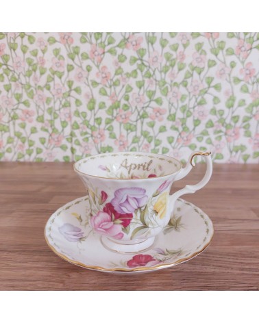 Tasse à thé Vintage - Flower of the month - Royal Albert - Avril - 20 cl