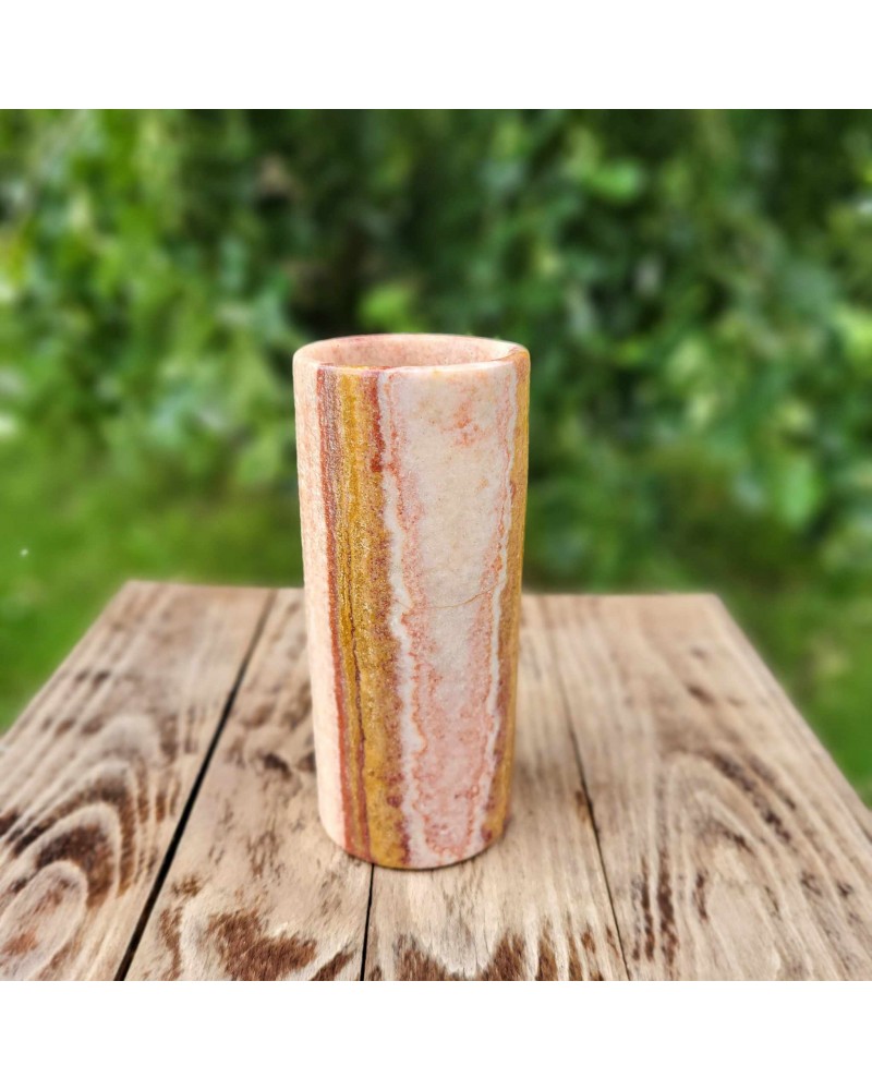 Vase cylindre - 15cm - marbré